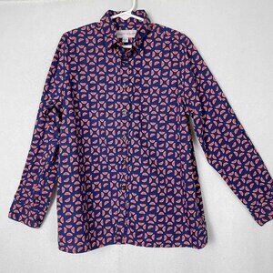 Coton Doux Printed Button Up Long Sleeve Cotton Shirt Boys Size 10 years old